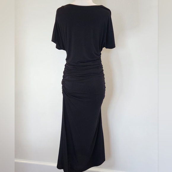 || SUNDRY || black midi dress, knit, casual, dolman sleeves, size 2 - Picture 8 of 11